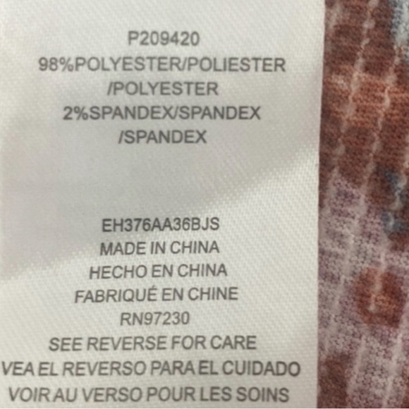 Steve Madden “burnt coral” floral V-neck Dress Size XL. NWOT - Picture 9 of 10